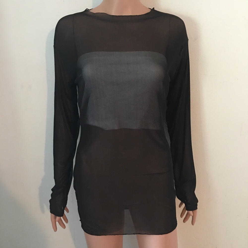 Sexy Sheer Long Sleeve Shirt